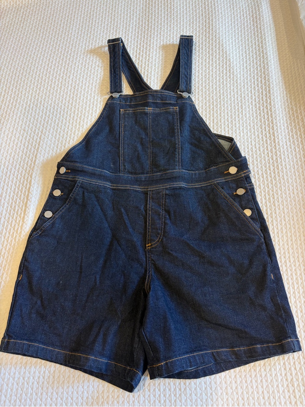 Universal Standard Denim Short Overalls